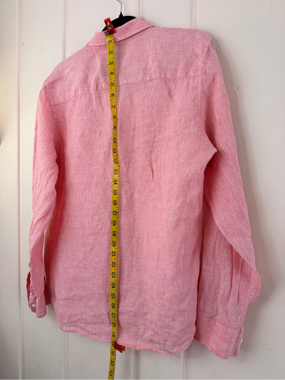 Nautica Men's Coral Pink Linen Button-Down Shirt szSmall - Picture 6 of 6
